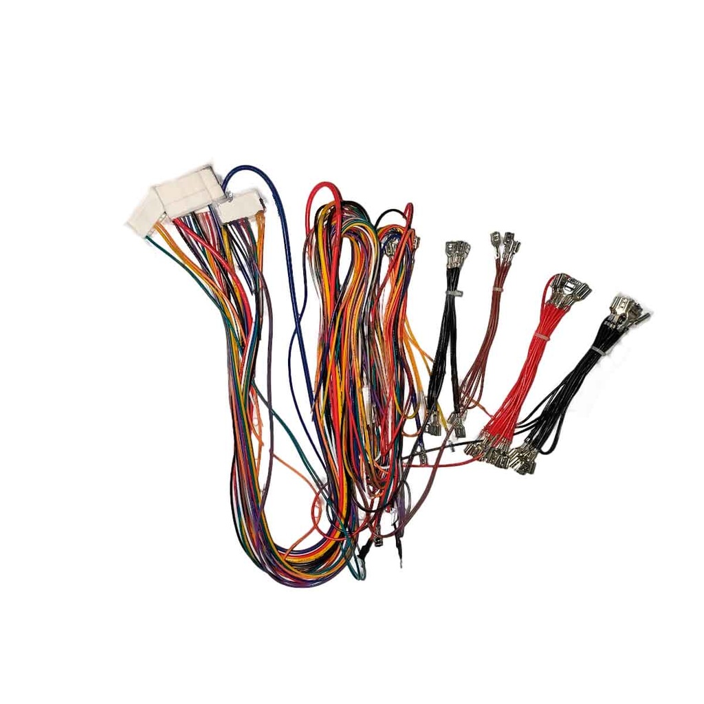 Wiring harness for slot machine with buttons