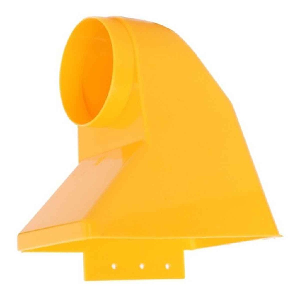 Plastic funnel for hopper